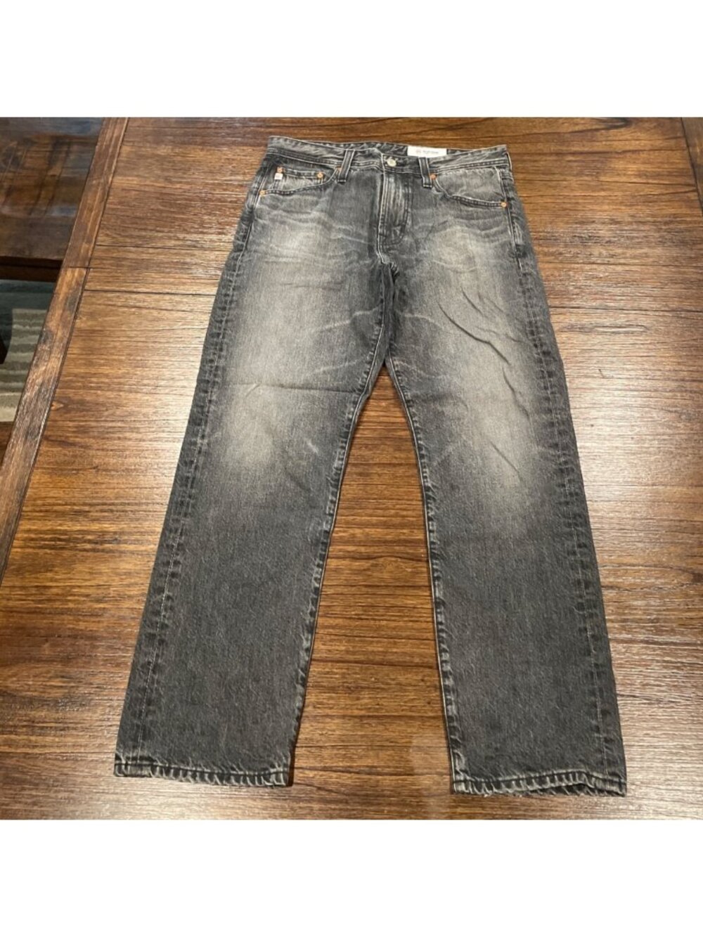AG Turner Loose Crop Jean 31x29 Faded Black Charcoal Distressed Grunge Casual